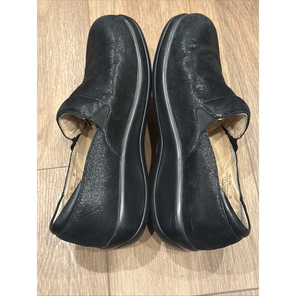 Alegria Keli Slip-On Clogs Women 38 Round Toe Black Leather Comfort Shoes - Picture 8 of 15